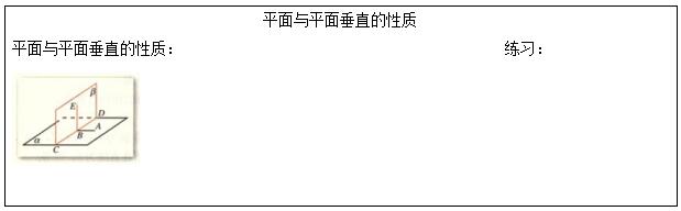 高中數(shù)學(xué)《平面于平面垂直的性質(zhì)》教案